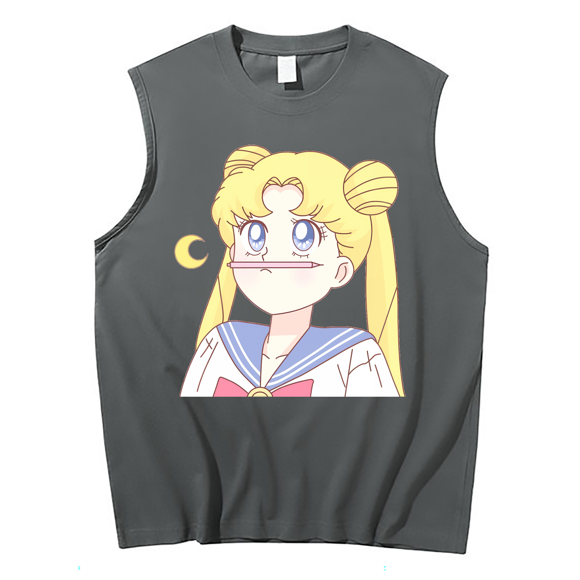 （画像用） 美少女戦士セーラームーン 愛野 美奈子 あいの みなこ Sailor Moon Aino Minako コットン100％タンクトップ（フロントプリント）